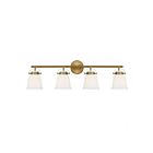 Savoy House Essentials 8-1627-4-322 Kaden 4-Lights 240W Warm Brass Vanity Light