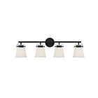 Savoy House Essentials 8-1627-4-BK Kaden 4-Lights 240W Matte Black Vanity Light