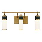 Savoy House 8-1638-3-143 Abel 3-Lights 24W Matte Black with Warm Brass Accents Vanity Light