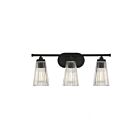 Savoy House Essentials 8-1745-3-BK Chantilly 3-Lights 180W Matte Black Vanity Light