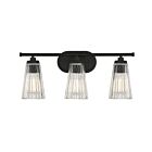 Savoy House Essentials 8-1745-3-BK Chantilly 3-Lights 180W Matte Black Vanity Light