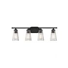 Savoy House Essentials 8-1745-4-BK Chantilly 4-Lights 240W Matte Black Vanity Light