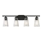 Savoy House Essentials 8-1745-4-BK Chantilly 4-Lights 240W Matte Black Vanity Light