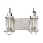 Savoy House 8-1780-2-111 Lansing 2-Lights 120W Satin Nickel with Polished Nickel Accents Vanity Light
