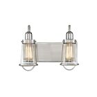 Savoy House 8-1780-2-111 Lansing 2-Lights 120W Satin Nickel with Polished Nickel Accents Vanity Light