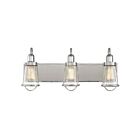Savoy House 8-1780-3-111 Lansing 3-Lights 180W Satin Nickel with Polished Nickel Accents Vanity Light