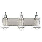 Savoy House 8-1780-3-111 Lansing 3-Lights 180W Satin Nickel with Polished Nickel Accents Vanity Light