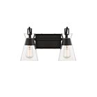 Savoy House Essentials 8-1830-2-BK Lakewood 2-Lights 120W Matte Black Vanity Light
