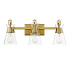 Savoy House Essentials 8-1830-3-322 Lakewood 3-Lights 180W Warm Brass Vanity Light