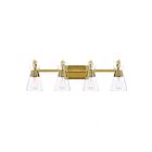 Savoy House Essentials 8-1830-4-322 Lakewood 4-Lights 240W Warm Brass Vanity Light