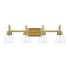 Savoy House Essentials 8-1830-4-322 Lakewood 4-Lights 240W Warm Brass Vanity Light