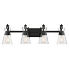 Savoy House Essentials 8-1830-4-BK Lakewood 4-Lights 240W Matte Black Vanity Light