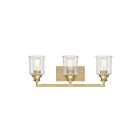 Savoy House 8-1972-3-322 Hampton 3-Lights 180W Warm Brass Vanity Light