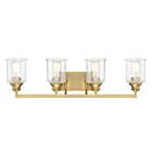 Savoy House 8-1972-4-322 Hampton 4-Lights 240W Warm Brass Vanity Light