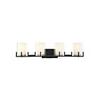 Savoy House 8-1977-4-143 Eaton 4-Lights 240W Matte Black with Warm Brass Accents Vanity Light