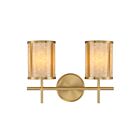 Savoy House 8-2055-2-322 Camden 2-Lights 120W Warm Brass Bathroom Vanity Light