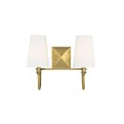 Savoy House Essentials 8-2542-2-322 Cameron 2-Lights 80W Warm Brass Vanity Light