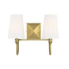 Savoy House Essentials 8-2542-2-322 Cameron 2-Lights 80W Warm Brass Vanity Light
