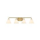 Savoy House 8-2988-4-322 Blair 4-Lights 240W Warm Brass Bathroom Vanity Light