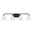 Savoy House 8-2988-4-BK Blair 4-Lights 240W Matte Black Bathroom Vanity Light