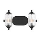 Savoy House 8-3024-2-BK 2-Lights 120W Matte Black Bath Vanity Light