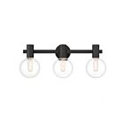 Savoy House Essentials 8-3076-3-BK Wright 3-Lights 180W Matte Black Vanity Light