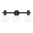 Savoy House Essentials 8-3076-3-BK Wright 3-Lights 180W Matte Black Vanity Light