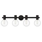 Savoy House Essentials 8-3076-4-BK Wright 4-Lights 240W Matte Black Vanity Light