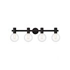 Savoy House Essentials 8-3076-4-BK Wright 4-Lights 240W Matte Black Vanity Light