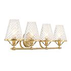 Savoy House 8-3596-4-322 Candler 4-Lights 240W Brass Vanity Light 