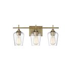 Savoy House Essentials 8-4030-3-322 Octave 3-Lights 180W Warm Brass Vanity Light
