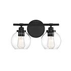 Savoy House Essentials 8-4050-2-BK Carson 2-Lights 120W Matte Black Vanity Light