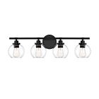 Savoy House Essentials 8-4050-4-BK Carson 4-Lights 240W Matte Black Vanity Light