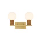 Savoy House 8-4081-2-322 Jarrell 2-Lights 60W Brass Incandescent/LED Vanity Light