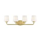 Savoy House Essentials 8-4090-4-322 Capra 4-Lights 240W Warm Brass Vanity Light