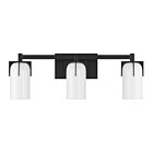 Savoy House 8-4128-3-BK Caldwell 3-Lights 180W Black Vanity Light 