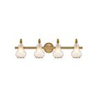 Savoy House 8-4417-4-322 Adams 4-Lights 240W Warm Brass Vanity Light