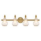 Savoy House 8-4417-4-322 Adams 4-Lights 240W Warm Brass Vanity Light