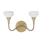 Savoy House 8-5081-2-127 Florena 2-Lights 12W Brass Incandescent/LED Vanity Light