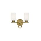 Savoy House 8-530-2-322 Woodbury 2-Lights 120W Warm Brass Vanity Light