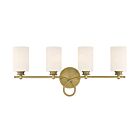 Savoy House 8-530-4-322 Woodbury 4-Lights 240W Warm Brass Vanity Light