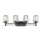 Savoy House Essentials 8-6001-4-BK Garnet 4-Lights 240W Matte Black Vanity Light