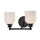 Savoy House Essentials 8-6836-2-13 Melrose 2-Lights 120W English Bronze Vanity Light