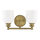 Savoy House Essentials 8-6836-2-322 Melrose 2-Lights 120W Warm Brass Vanity Light
