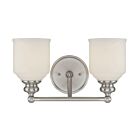 Savoy House Essentials 8-6836-2-SN Melrose 2-Lights 120W Satin Nickel Vanity Light