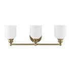 Savoy House Essentials 8-6836-3-322 Melrose 3-Lights 180W Warm Brass Vanity Light