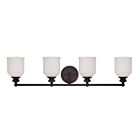 Savoy House Essentials 8-6836-4-13 Melrose 4-Lights 240W English Bronze Vanity Light