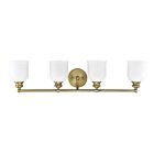 Savoy House Essentials 8-6836-4-322 Melrose 4-Lights 240W Warm Brass Vanity Light