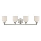 Savoy House Essentials 8-6836-4-SN Melrose 4-Lights 240W Satin Nickel Vanity Light