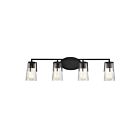 Savoy House Essentials 8-7045-4-BK Sacremento 4-Lights 240W Black Vanity Light